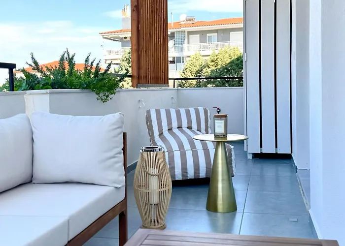 Covea By The Sea Boho Seaside Apartment, 400 M From The Beach Peraía képek